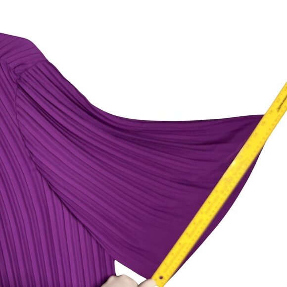 Woman Within NEW 2X 26-28 Purple Pleated Top Studded Bell Sleeves Fairycore - Picture 11 of 16